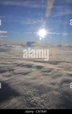 Clouds and Sea as seen in 38000 feet high Stock Photo