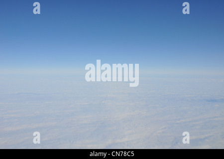 Sea of clouds as seen in 38000 feet high Stock Photo