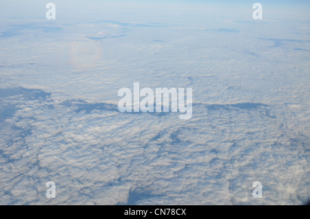 Clouds and Sea as seen in 38000 feet high Stock Photo