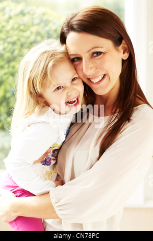 Mother and 8 year old daughter together Stock Photo - Alamy