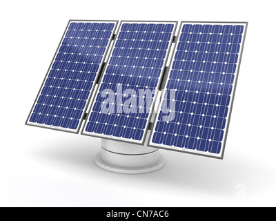solar panel array isolated on white background (3d illustration Stock ...