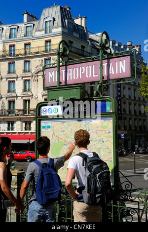 France, Paris, Place Pigalle, metro station Stock Photo