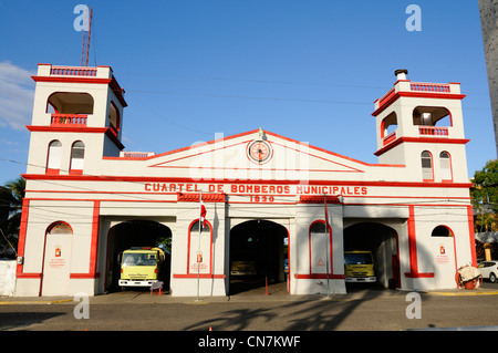 Dominican Republic, Puerto Plata province, Puerto Plata, Fire Station in the city Stock Photo