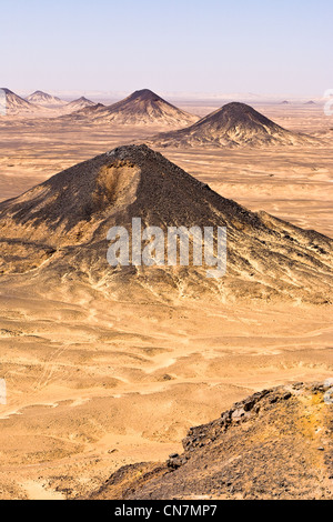 Egypt, Lower Egypt, Libyan desert, Bahareyya oasis, the black desert Stock Photo