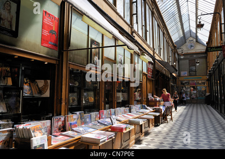 France, Paris, Passage Jouffroy, the stalls of the Paul Vulin Bookstore Stock Photo