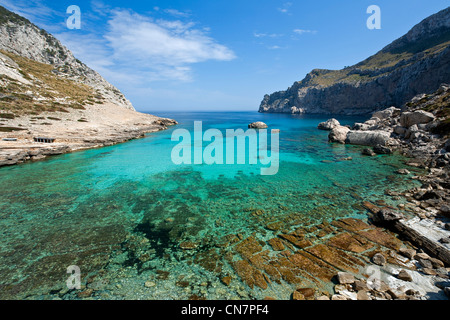 Cala Figuera. Formentor Peninsula. Mallorca Island. Spain Stock Photo