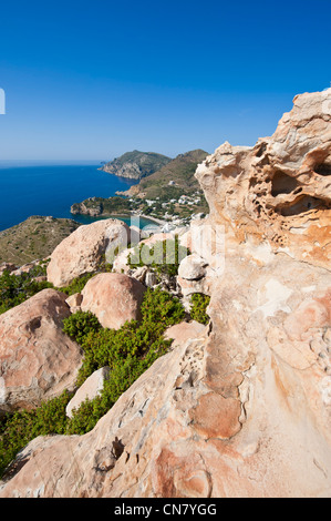 Greece, Chios Island, the small harbour of Emporio Stock Photo