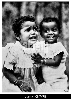 Young Indian children child girl boy 1900 Stock Photo