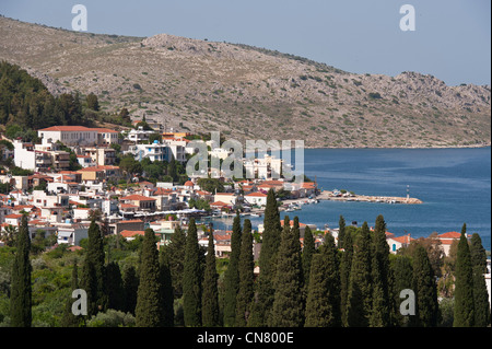 Greece, Chios Island, the small harbour of Lagada on the Eastern coast Stock Photo