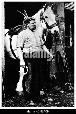 Scotland village blacksmith First published 1917 Stock Photo