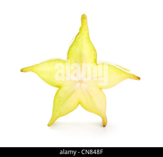 Carambola slice isolated on white background Stock Photo