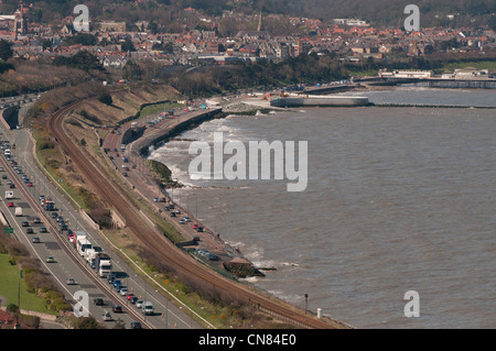 A55 Expressway at Colwyn Bay North Wales Stock Photo