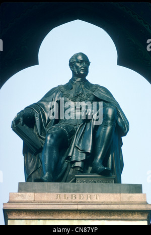 Albert Memorial, Kensington Gardens, Prince Albert by J.H.Foley statue London England UK English statues Prince Stock Photo