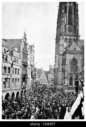 First published 1915  Munster Cathedral St Lambertus Stock Photo