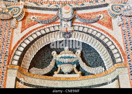 France, Yvelines, Rambouillet Castle, the Pavilion of Shells Stock Photo