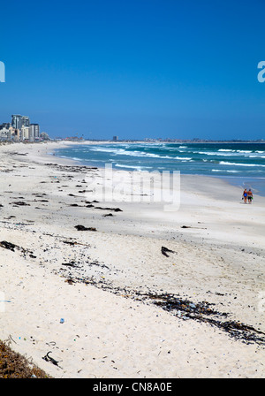 Couple on Bloubergstrand Beach in Western Cape Stock Photo