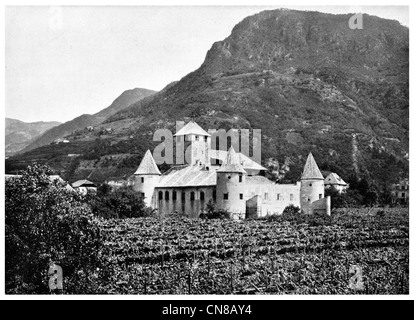 First published 1915 Maretsch Castle Bolzano Bozen Austrian Tyrol Stock Photo
