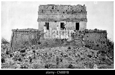 First published 1914 Prison  Chichen Chob Maya architecture Stock Photo