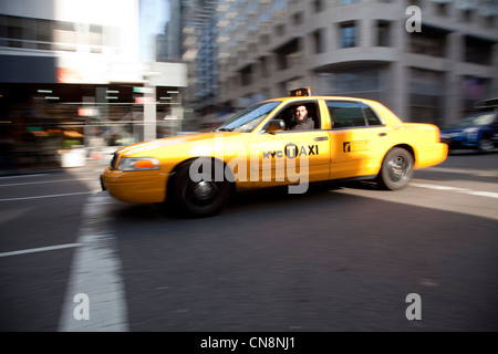 New York City taxi in Manhattan, New York City Stock Photo