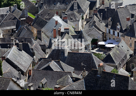 France, Correze, Turenne, labelled Les Plus Beaux Villages de France (The Most Beautiful Villages of France), the lower part of Stock Photo