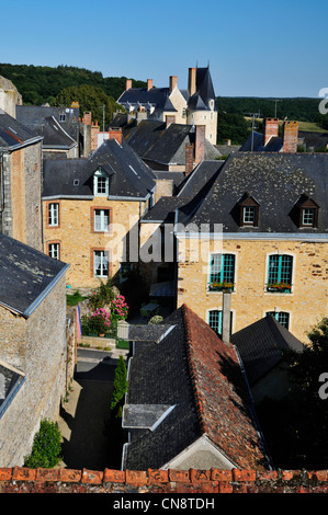 France, Mayenne, Sainte Suzanne, labelled Les Plus Beaux Villages de France (The Most Beautiful Villages of France), medieval Stock Photo