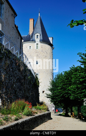 France, Mayenne, Sainte Suzanne, labelled Les Plus Beaux Villages de France (The Most Beautiful Villages of France), Chemin de Stock Photo