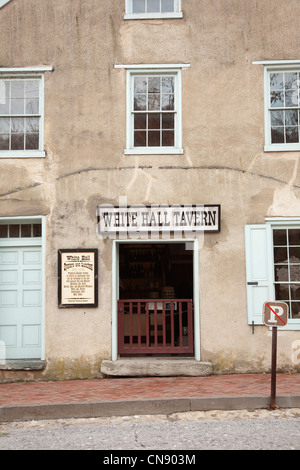 The historic White Hall Tavern on Potomac Street, Harpers Ferry National Historical Park, West Virginia, USA Stock Photo