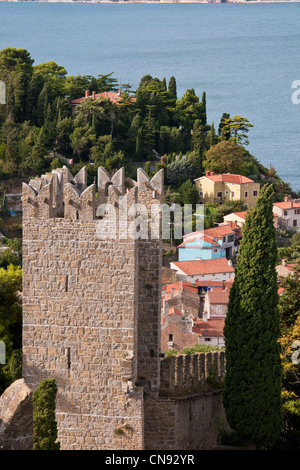 Slovenia, Gulf of Trieste, Adriatic Coast, Primorska Region, Piran, the ramparts Stock Photo