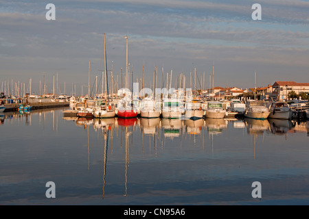 France, Bouches du Rhone, Saintes Maries de la Mer, a fishing port Stock Photo