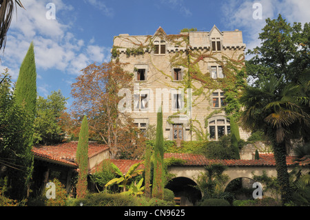 France, Pyrenees Orientales, Molitg les Bains, Castle Riell, luxury hotel that is part of the Relais and Chateaux Stock Photo