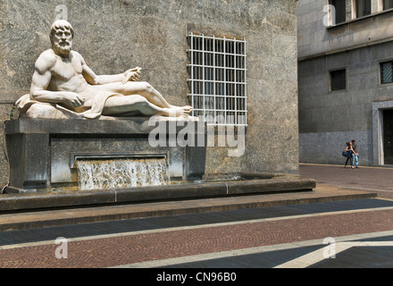 Italy, Piedmont, Turin, Piazza San Carlo and CLN in downtown Stock Photo