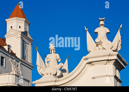 Slovakia, Bratislava, castle built from the 13th to the 15th century, and rebuilt in the 20th century after a major fire Stock Photo