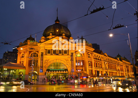 Australia, Victoria, Melbourne, Flinders Street Station Stock Photo