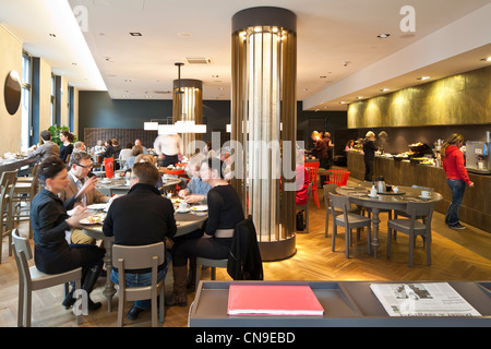 Germany, Berlin, Mitte, Amano hotel, opened in 2008, conceived by German architects REM+tec, breakfast at the restaurant Stock Photo