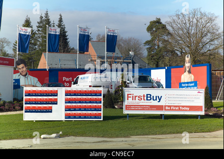 New first time housing development by Taylor Wimpey at Bovey Tracey Devon England in the UK Government Homebuy scheme Stock Photo