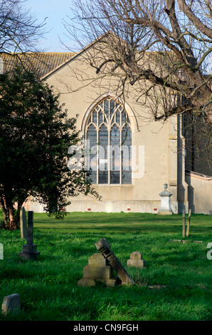 Old gravestones at St Leonard's church Stock Photo