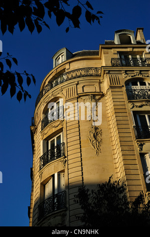 France, Paris, Le Marais district, Bretagne street, immeuble Stock Photo