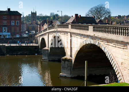 Bridge over River Severn Bewdley Worcestershire England Stock Photo