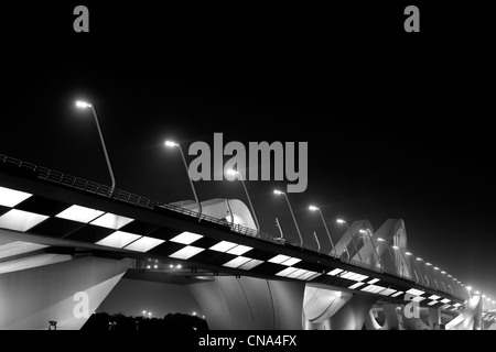 The Sheikh Zayed bridge, designed by Zaha Hadid, in Abu Dhabi Stock Photo