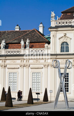 Austria, Vienna, Belvedere Palace Baroque directed by Johann Lukas von Hildebrandt in the early 18th century, lived the Lower Stock Photo