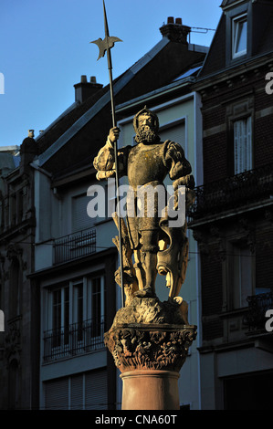 France, Haut Rhin, Mulhouse, Place de la Reunion (Reunion's Square) Stock Photo