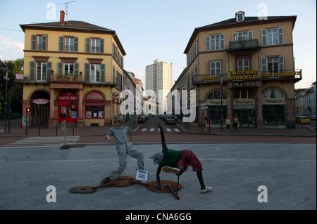 France, Haut Rhin, Mulhouse, Place de la Republique Stock Photo