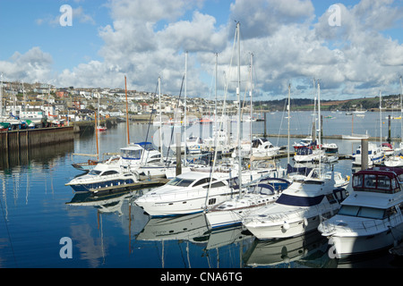 Sailing boat yachts in Falmouth marina, Cornwall UK. Stock Photo