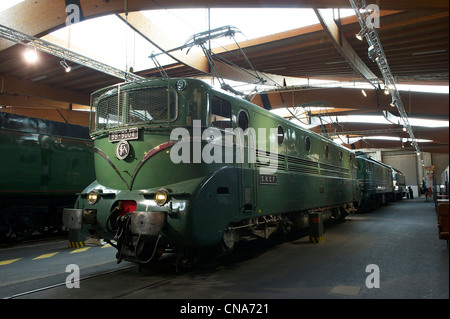 France, Haut Rhin, Mulhouse, La Cite du train, also called Musee francais du chemin de fer (the French Railway Museum), Stock Photo