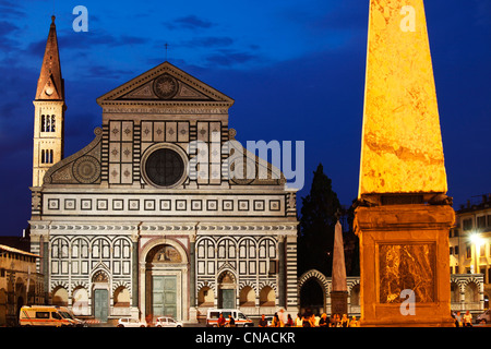 Italy, Tuscany, Florence, historic center listed as World Heritage by UNESCO, Santa Maria Novella church Stock Photo
