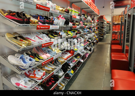 Puma shoes in an outlet store, Gilroy CA Stock Photo