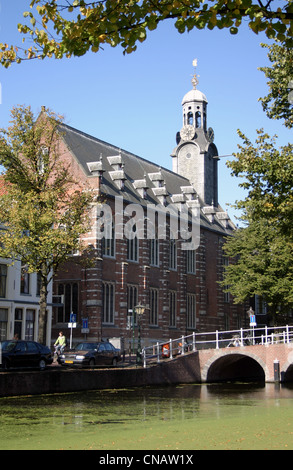 Leiden Rapenburg Old University building.Oldest University in the Netherlands Stock Photo
