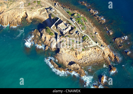 France, Var, Sanary sur Mer, Pointe de la Cride (aerial view) Stock Photo