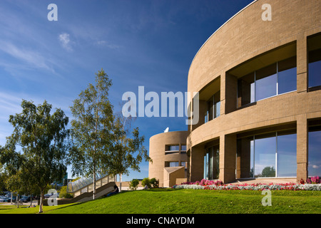Loussac library in Midtown Anchorage, Southcentral Alaska, Anchorage, Summer Stock Photo