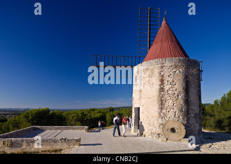 France, Bouches du Rhone, Alpilles, Fontvieille, the Moulin de Daudet Stock Photo